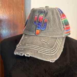 KBETHOS Vintage Gray Cap with Colorful Stripe